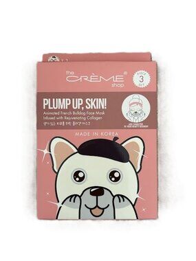✨ NIB The Crème Shop "Plump Up, Skin!" French Bulldog Face Masks ✨